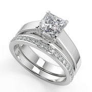Gabrielle 4 Prong Solitaire Princess Cut Diamond Engagement Ring - Nivetta